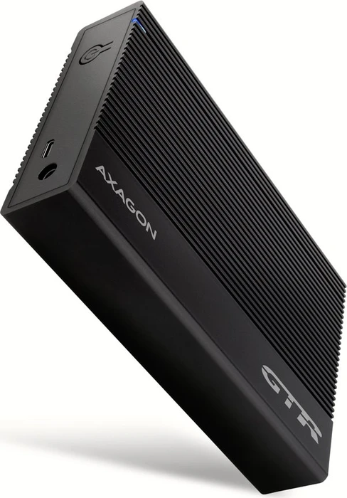 Axagon Ribbed Box Festplattengehäuse, schwarz, 3.5", USB-C 3.0