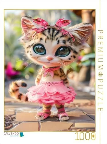 Calvendo Zauberhafte Katze im pinken Rock