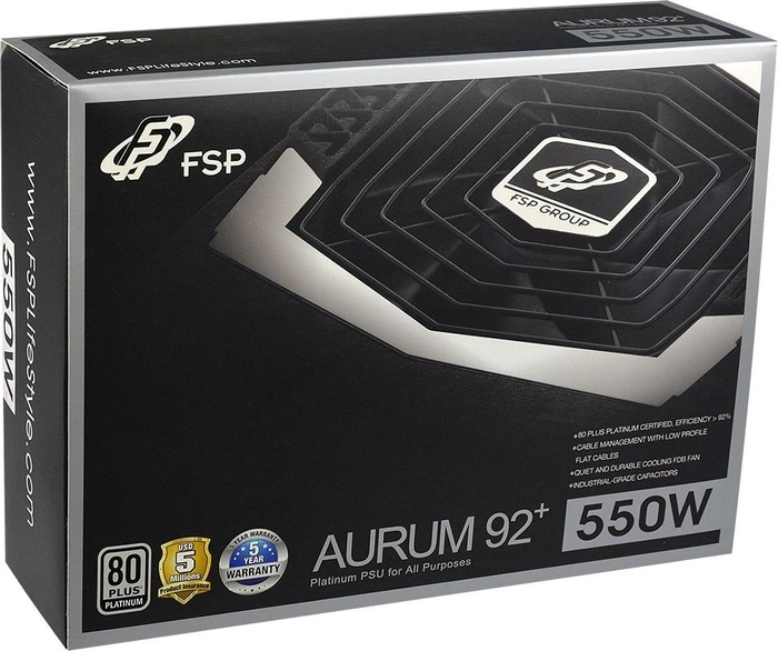 FSP Aurum 92+ 550W, ATX 2.31