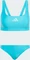 adidas 3-Streifen V-Back Bikini-Set lucid cyan/flash aqua (Damen) Vorschaubild