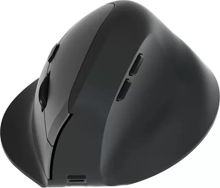 Equip Ergonomic Rechargeable Dual Mode Wireless Mouse schwarz, USB/Bluetooth