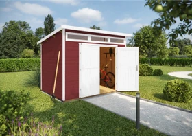 Weka 264 295x239cm Gerätehaus rot