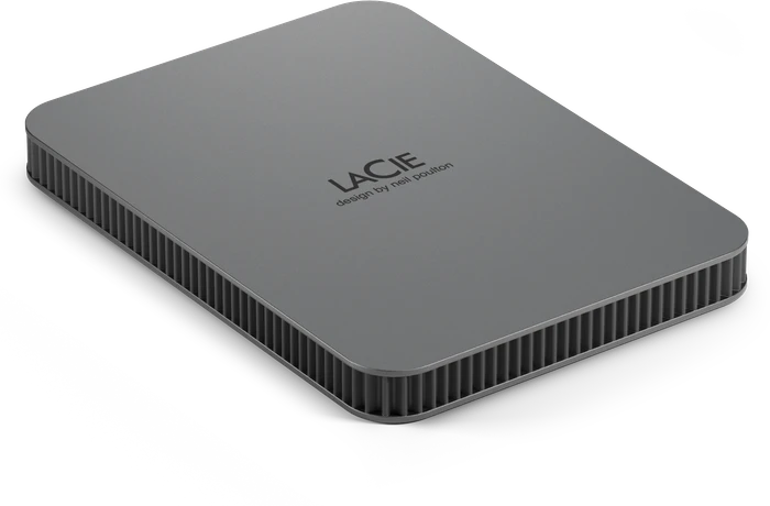 LaCie Mobile Drive Secure, Space Gray, 2TB, USB-C 3.0