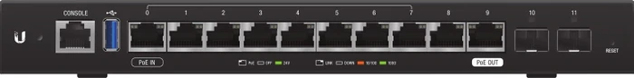 Ubiquiti EdgeRouter 12 Desktop Gigabit Router, 10x RJ-45, 2x SFP, 20W passiv PoE