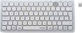 Kensington Multi-Device Dual Wireless Compact Keyboard, silber/weiß, USB/Bluetooth, UK (K75504UK)
