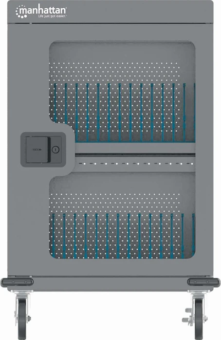 Manhattan 32-Port Mobiler Ladeschrank, Notebook, Tablet und Smartphone, 32 Geräte bis 16", versperrbar
