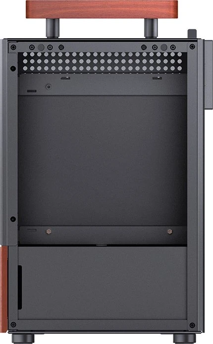 Jonsbo T6 Black, schwarz/braun, Glasfenster, Mini-ITX