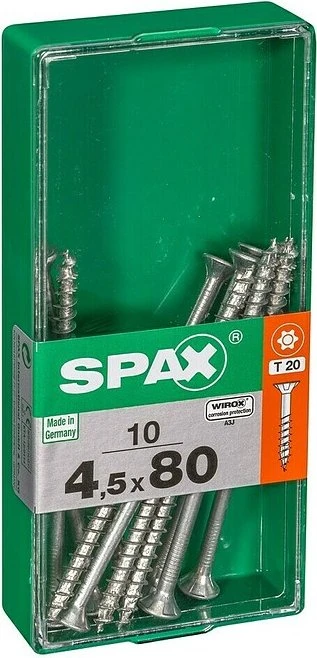 Spax WIROX A9J 4CUT T-STAR plus T20 Universalschraube, 4.5x80mm, 10 Stück