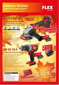 Flex L 125 18.0-EC/5.0 Set ACCUFLEX Akku-Winkelschleifer inkl. L-Boxx + 2 Akkus 5.0Ah