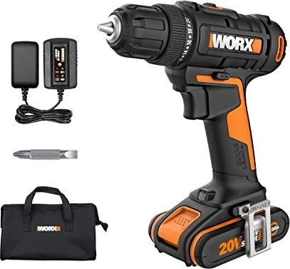 Worx 20V PowerShare Akku-Bohrschrauber inkl. Tasche + Akku 2.0Ah
