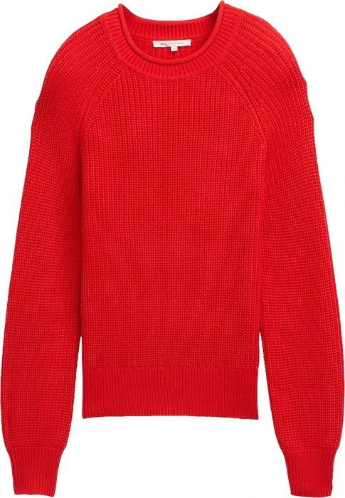 Tom Tailor Strickpullover mit leichten Ballonärmeln Strickpullover scarlet red (Damen)