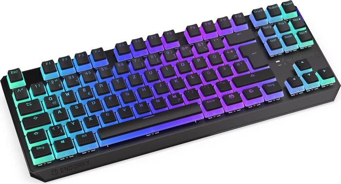 Endorfy Thock TKL Wireless Pudding, PBT, LEDs RGB, hot-swap, Kailh Box BROWN, USB/Bluetooth, DE