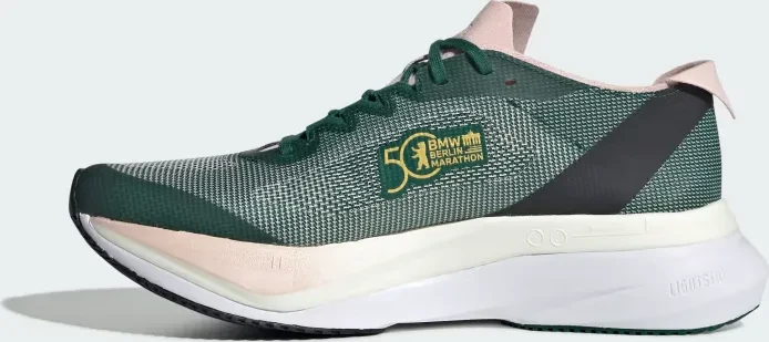 adidas Adizero Boston 12 collegiate green/matte gold/sandy pin (Damen)