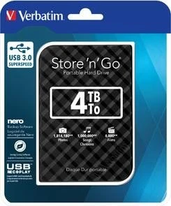 Verbatim Store 'n' Go Gen2, schwarz, 4TB, USB-A 3.0