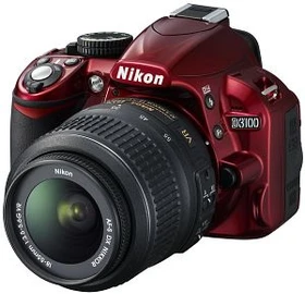 Nikon D3100 rot mit Objektiv AF-S DX 18-55mm 3.5-5.6 G VR