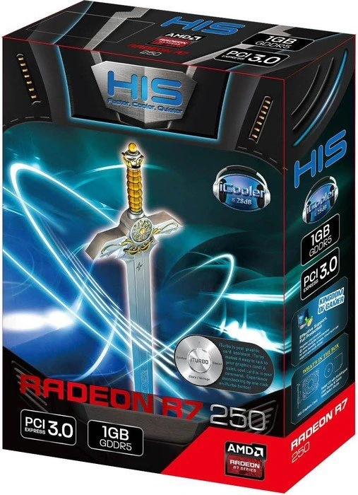 HIS Radeon R7 250 iCooler, 1GB GDDR5, VGA, DVI, HDMI