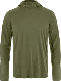 Fjällräven Abisko Wool Hoodie Funktionsshirt langarm laurel green (Herren)