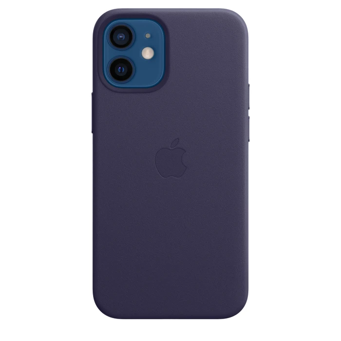 Apple Leder Case mit MagSafe für iPhone 12 Mini dunkelviolett