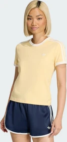 adidas 3-Streifen Slim T-Shirt kurzarm orange tint/off white (Damen)