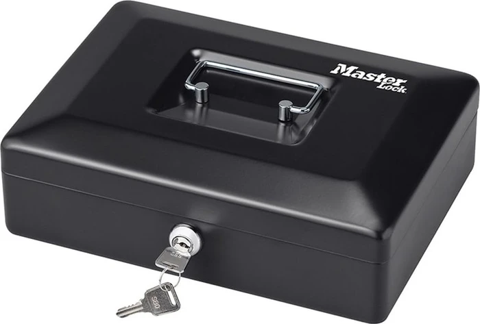 Master Lock CB-10ML Geldkassette, schwarz, Schlüsselschloss