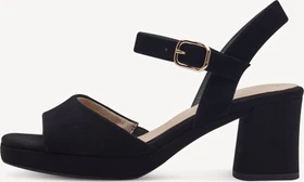 Tamaris Ledersandalette Wide Fit black suede (Damen)