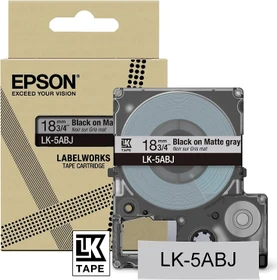 Epson LK-5ABJ Beschriftungsband, 18mm, schwarz/mattgrau