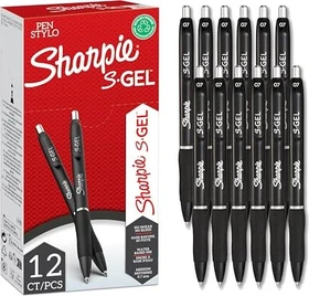 Sharpie S-Gel 0.7mm Gelroller (Mine) schwarz, 12er-Pack