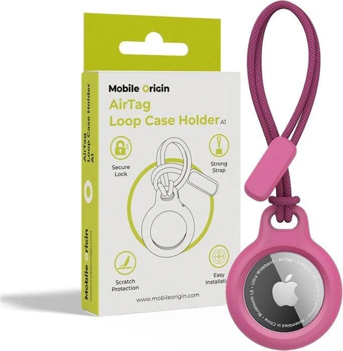 Mobile Origin Airtag Loop Case Holder A1 pink