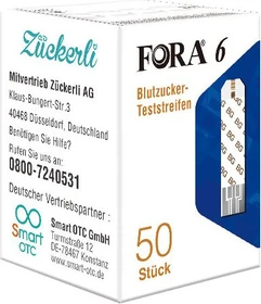 ForaCare FORA 6 Blutzucker-Teststreifen,    50 Stück