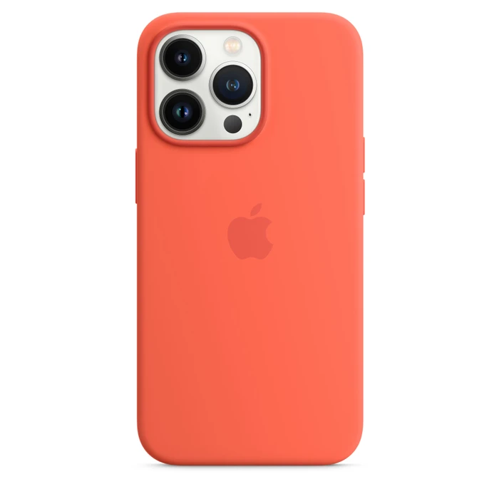 Apple Silikon Case mit MagSafe für iPhone 13 Pro Nektarine