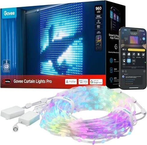 Govee Curtain Lights Pro Smart Lichtervorhang LED 960x RGBIC