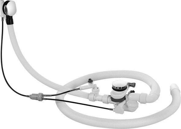 Duravit Universal Ab- und Überlaufgarnitur mit Zulauf chrom
