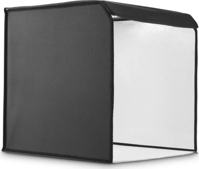 Hama Mini-Fotostudio ToGo, faltbare Fotobox mit LED-Ringlicht, 50x50cm