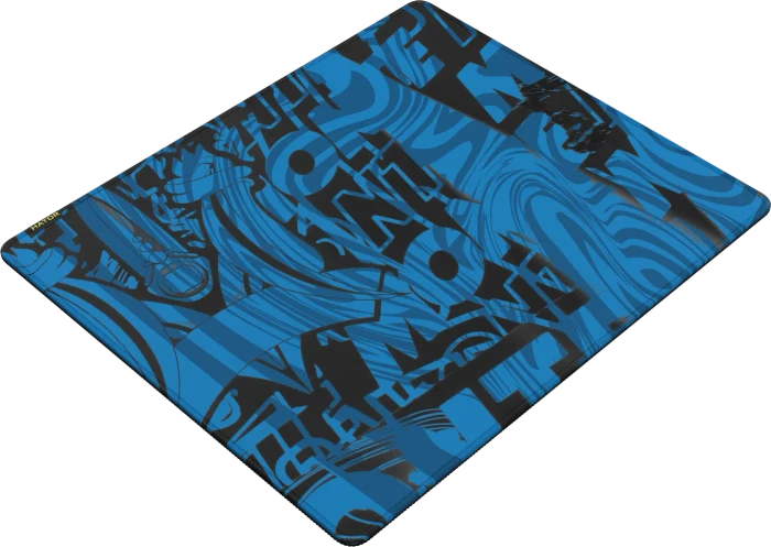 Hator Tonn eSport L Monte Edition Gaming Mousepad, 500x420mm, Motiv blau/schwarz