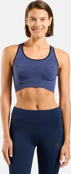 Odlo Seamless Medium Sport-BH skipper blue melange (Damen)