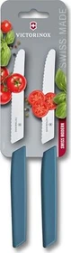 Victorinox Swiss Modern Tomaten- und Tafelmesser 11cm blau, 2 Stück