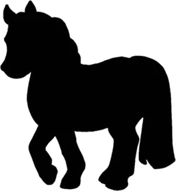Securit Silhouette Board Pferd, Kreidetafel, schwarz, 33.2x28.2cm