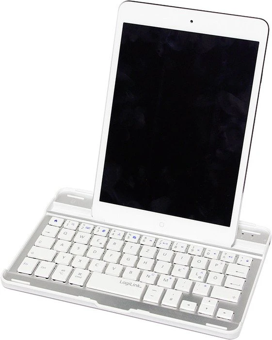 LogiLink Bluetooth Tastatur für iPad mini, weiß, DE