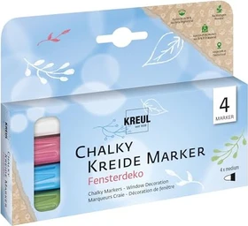 Kreul Chalky Kreidemarker Fensterdeko sortiert,  4er-Set