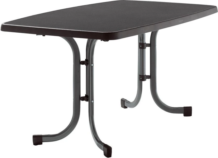 Sieger Boulevard mecalit-Pro Klapptisch 150x90cm eisengrau/schieferdekor anthrazit