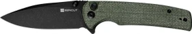 Sencut Sachse Taschenmesser green micarta/black stonewashed