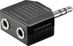 Wentronic Goobay Kopfhörer-Y-Adapter AUX, 1x 3.5mm Klinkenstecker auf 2x 3.5mm Klinkenbuchse (11104)
