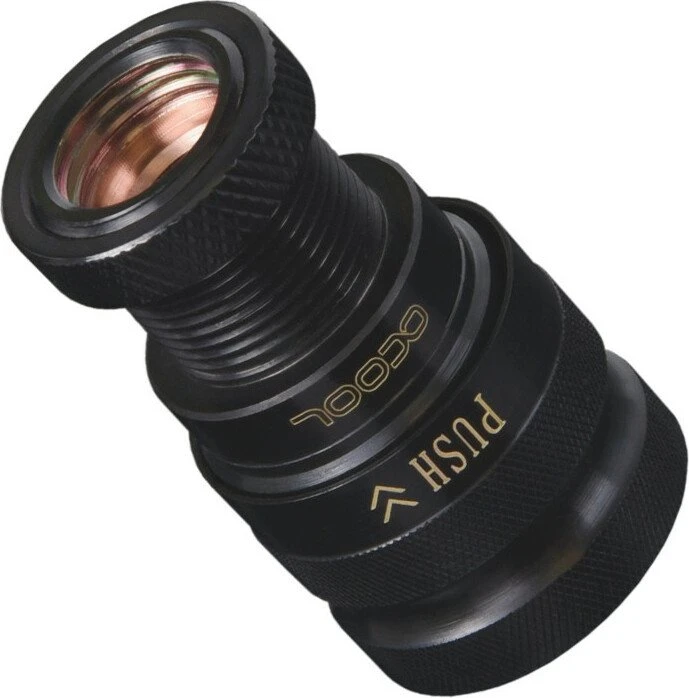 Alphacool Eiszapfen G1/4" IG Schnellverschluss Kupplung mit Schottverschraubung, deep black