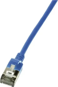 LogiLink TPE Slim Patchkabel, Cat6a, U/FTP, RJ-45/RJ-45, 2m, blau