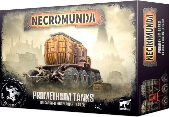 Games Workshop Warhammer Necromunda - Promethium Tanks on Cargo-8 Ridgehauler Trailer