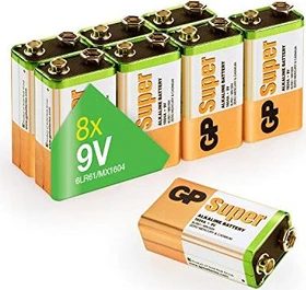 GP Batteries Super Alkaline 9V-Block, 8er-Pack