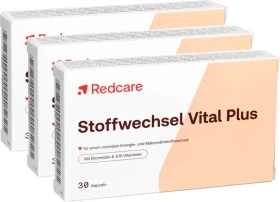 Redcare Stoffwechsel Vital Plus Kapseln, 90 Stück (3x 30 Stück)