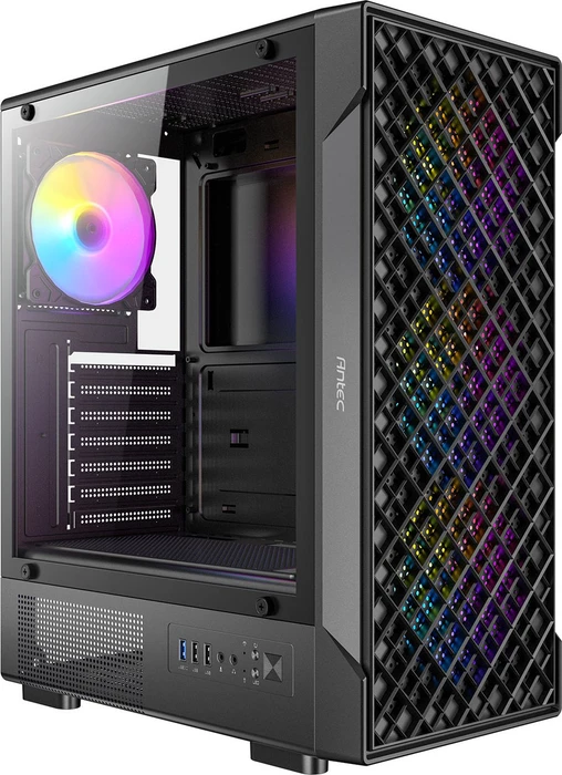 Antec VX320 ARGB, schwarz, Glasfenster
