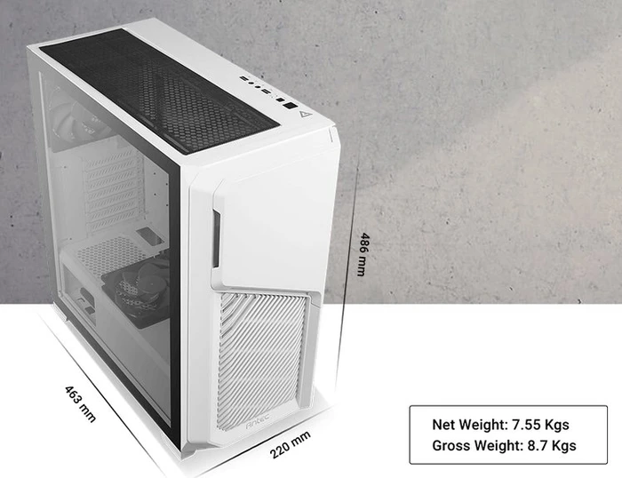 Antec Dark League Dark Phantom DP502 Flux, weiß, Glasfenster
