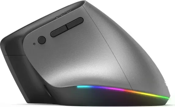 Hama EMW-700 Vertical Ergonomic Multi Device Mouse, grau/schwarz, USB/Bluetooth